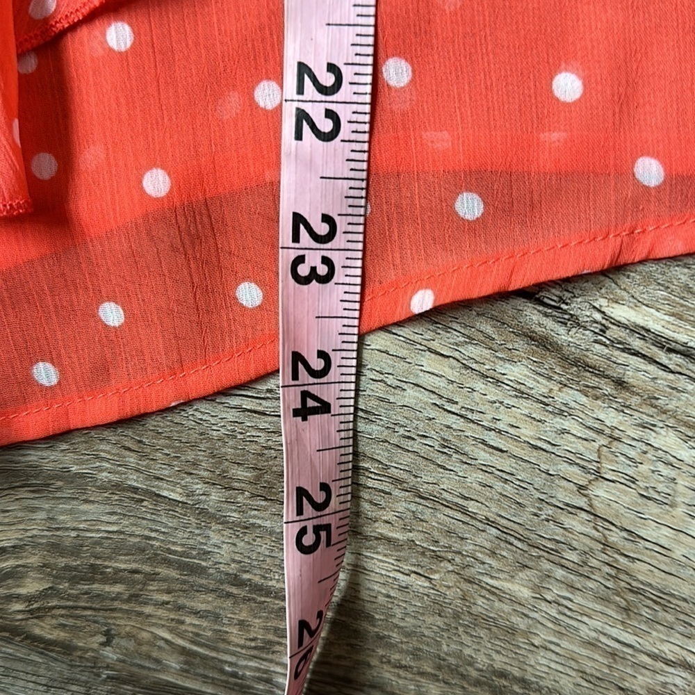A. Byer top small polka dot melon and white bown in front balletcore - Picture 8 of 9